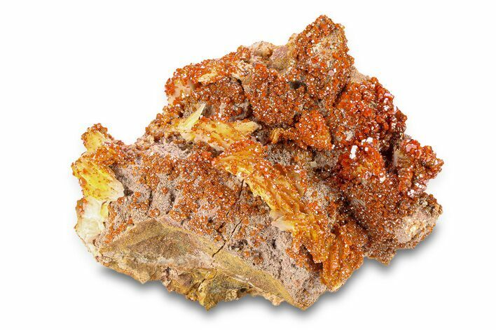 Top-Quality, Deep Red Vanadinite Crystals on Barite - Morocco #291088